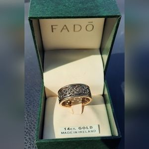 Fadō Celtic 14kt Gold Wedding Band, Size 9